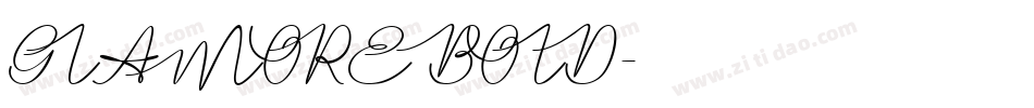 GLAMORE BOLD字体转换